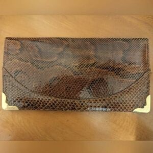 Vintage Large Snakeskin Clutch
